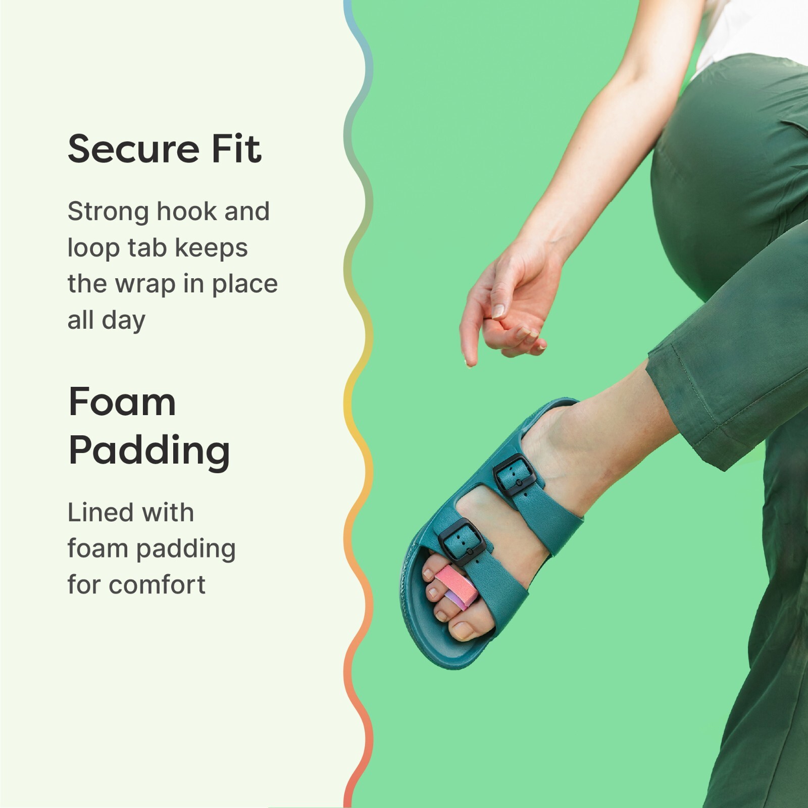 ZenToes Broken Toe Buddy Wraps Cushioned Bandages Hammer Toe Straightener Splint