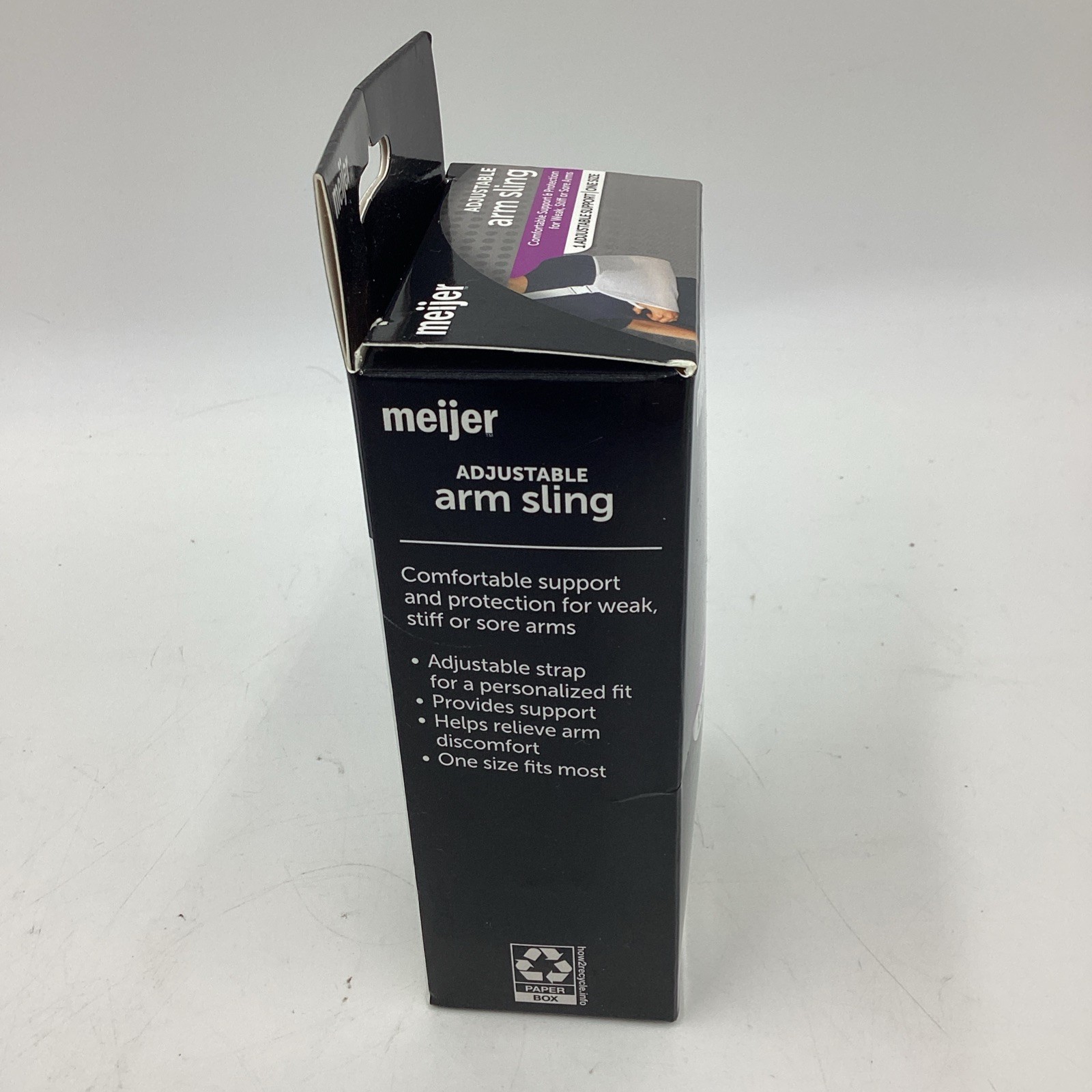 Meijer White Arm Sling Adjustable Support Strap Medical Therapy One Size