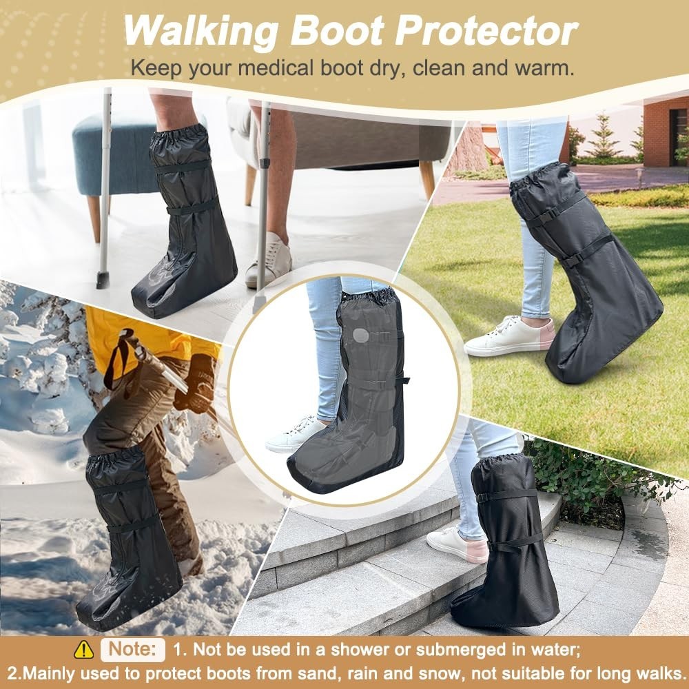 Walking Boot Cover Waterproof – for Medical Orthopedic Brace & Cast, Fractured