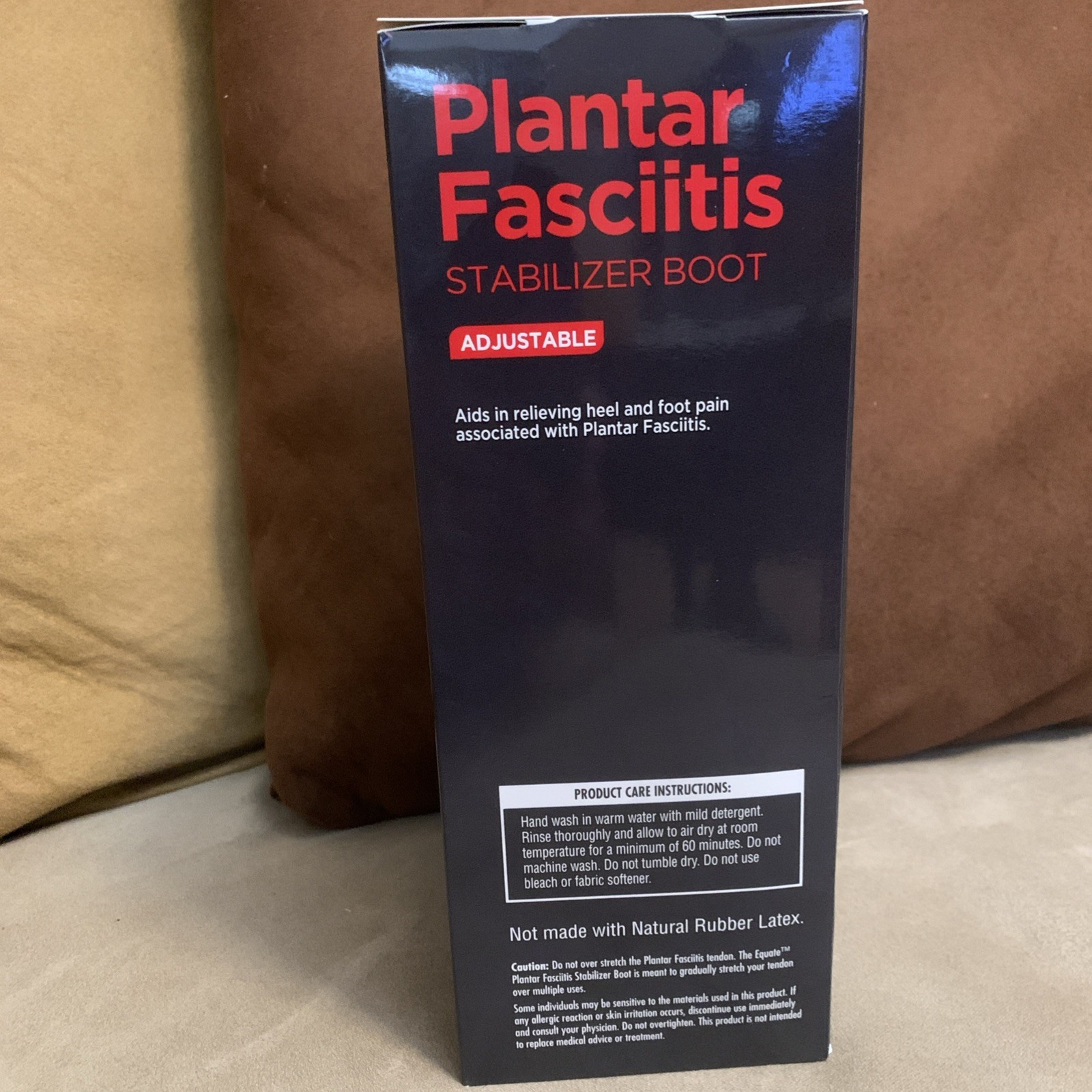Equate Plantar Fasciitis Stablizer Black Brace Boot Adjustable One Size New