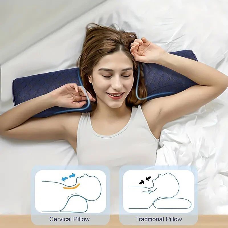 Cervical Traction Pillow Neck Shoulder Relaxer Chiropractic Stretcher for Pain R
