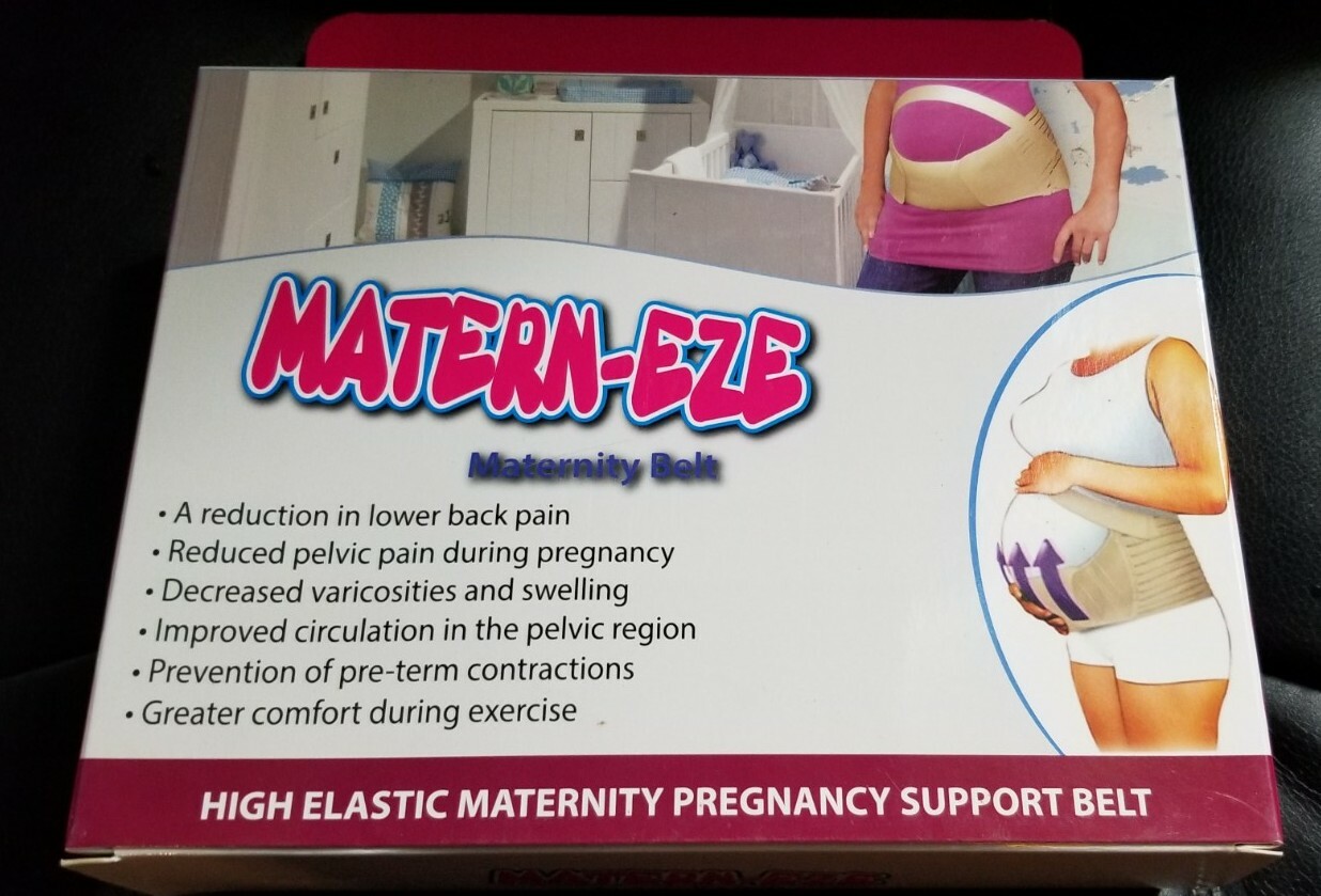 Matern-Eze Pregnancy Maternity Support Back Brace Belly Belt Elastic Xtra Large