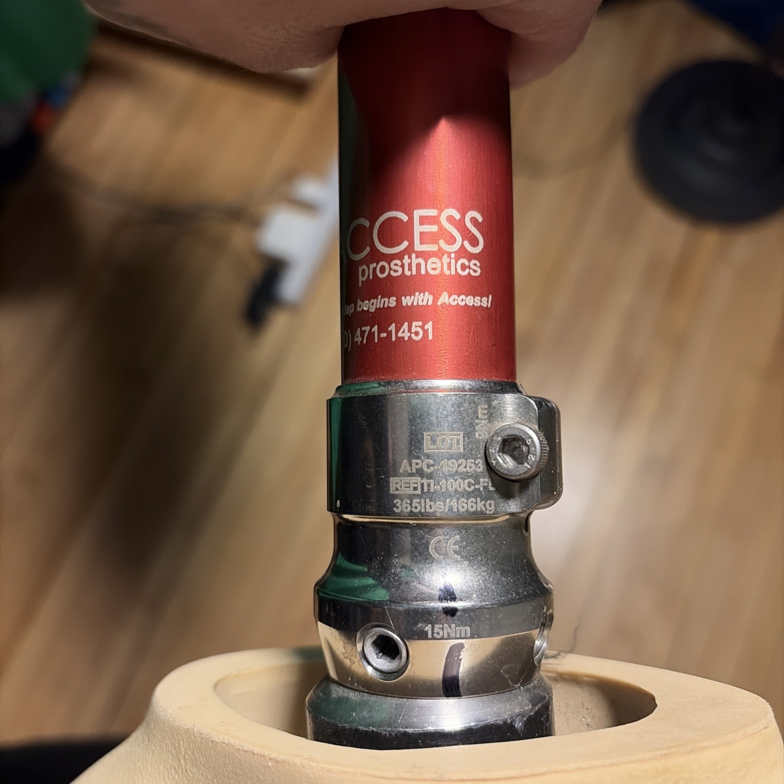 a transfemoral prosthesis (an artificial leg for an below the -knee amputation
