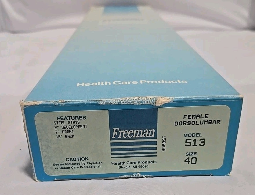 Freeman Female Dorsolumbar Back Support Orthosis Model 513 Size 40 White