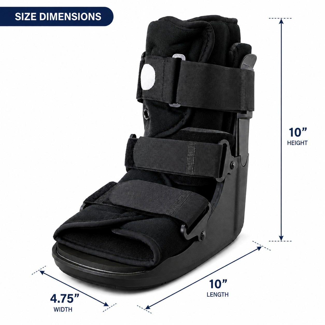 Adjustable Medical Walking Boot Fracture CAM Walker Brace Air Cast Black SMALL