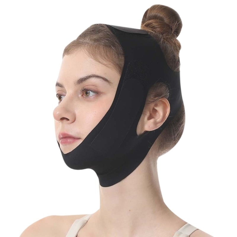 Adjustment Overnight Face Contouring Strap Long Soft Nylon Jawlines Lifting