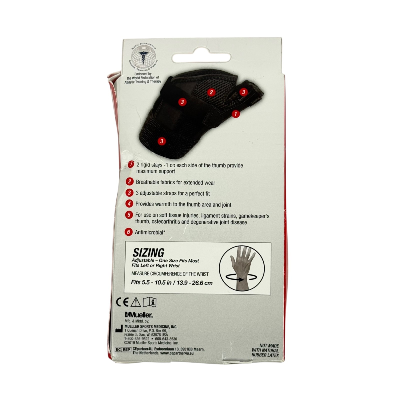 Mueller Reversible Thumb Stabilizer One Size Fits Most Maximum Support