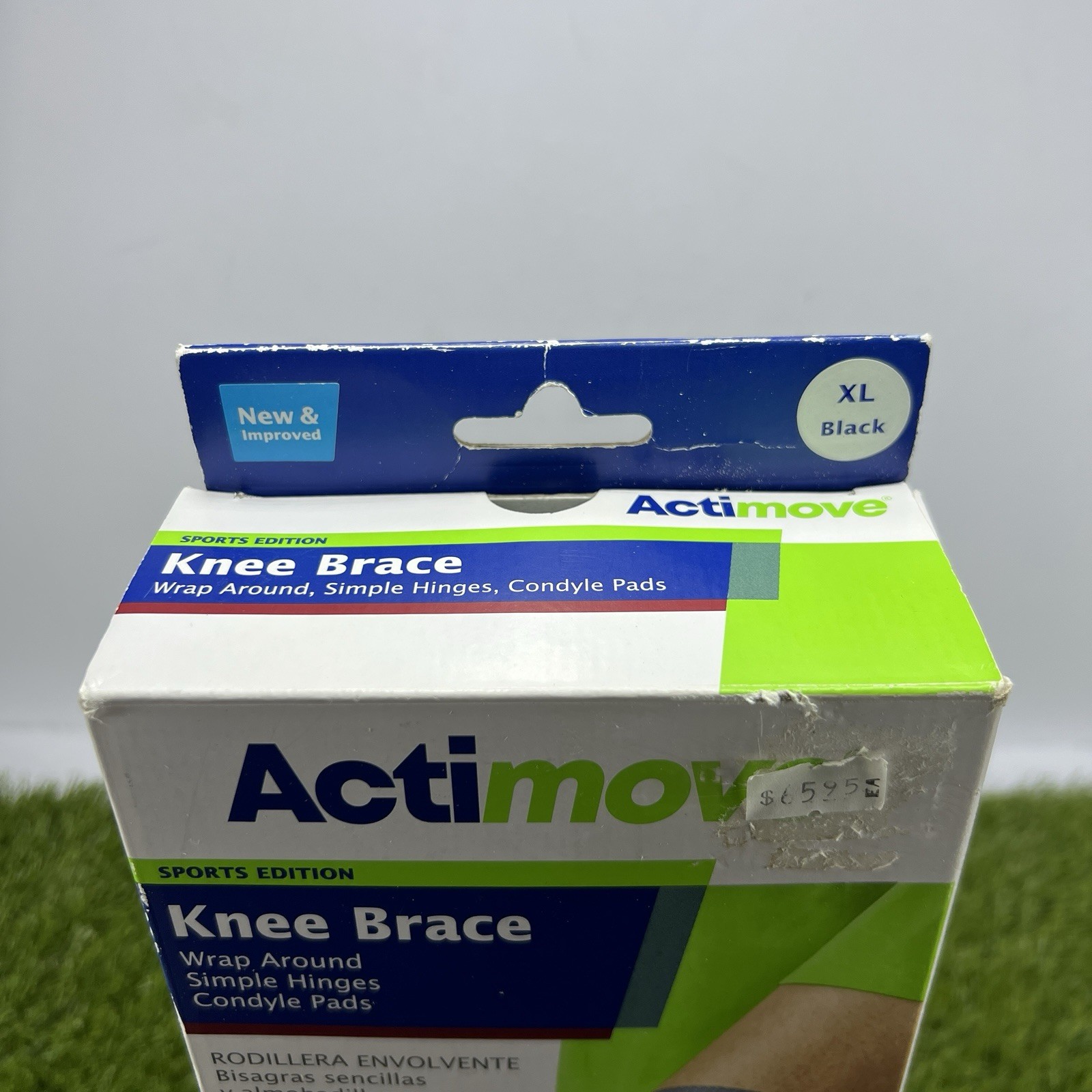 Actimove Knee Brace Wrap Around, Simple Hinges, Sport Edition XL Black, Cool Max