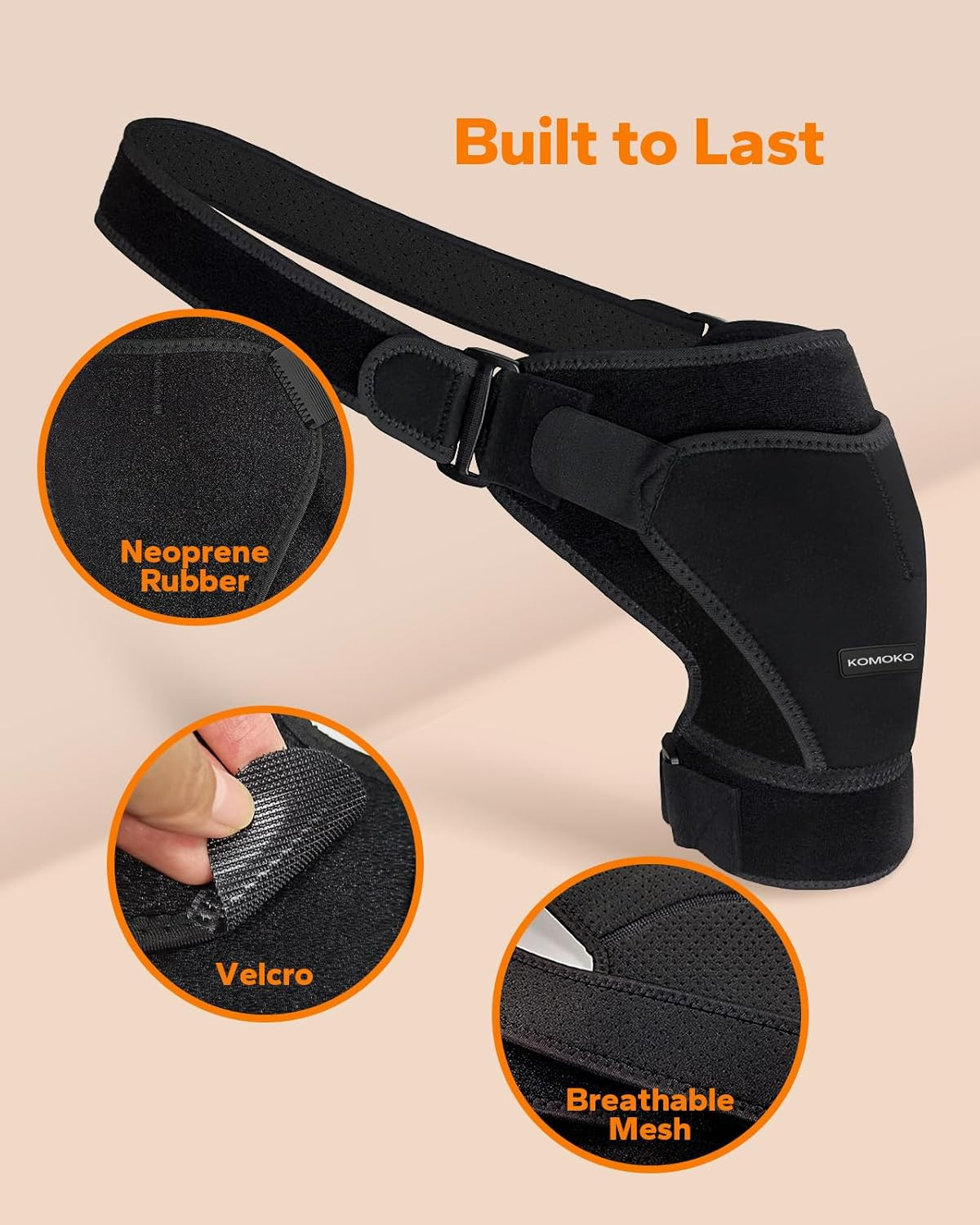 Shoulder Compression Sleeve for Preventing Strains and Dislocation, Adjustable