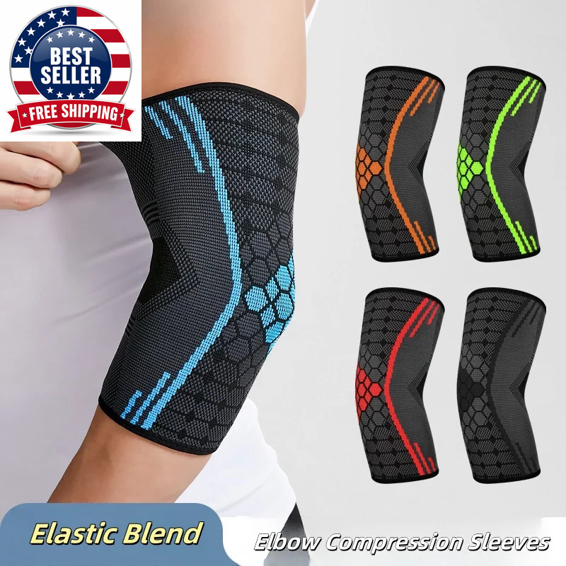 1PC Elbow Compression Sleeves for Tennis and Golfer’S Elbow, Breathable Elastic
