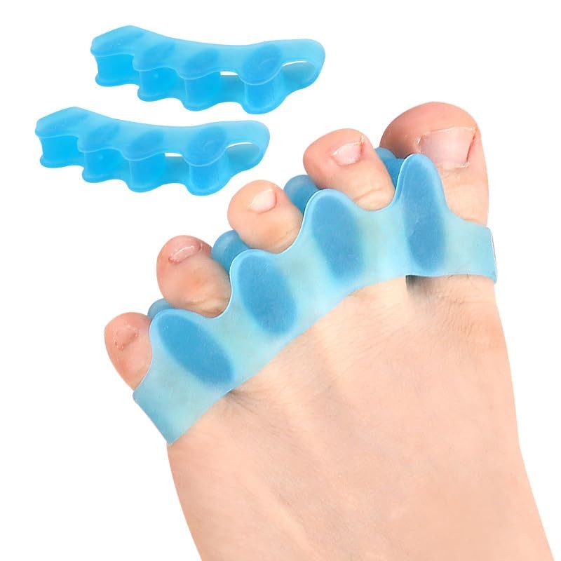 2 silicone toe spreaders for all toes hallux valgus hammer toes overlapping toes
