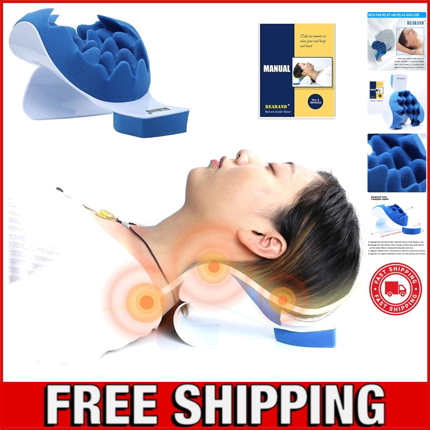 Neck and Shoulder Relaxer – Ergonomic Neck Stretcher for Pain Relief, Chiropr…