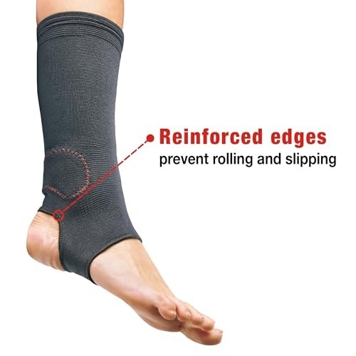 Ankle Support Brace Elastic Neoprene Blend Heat Retention Full Range Of Motion