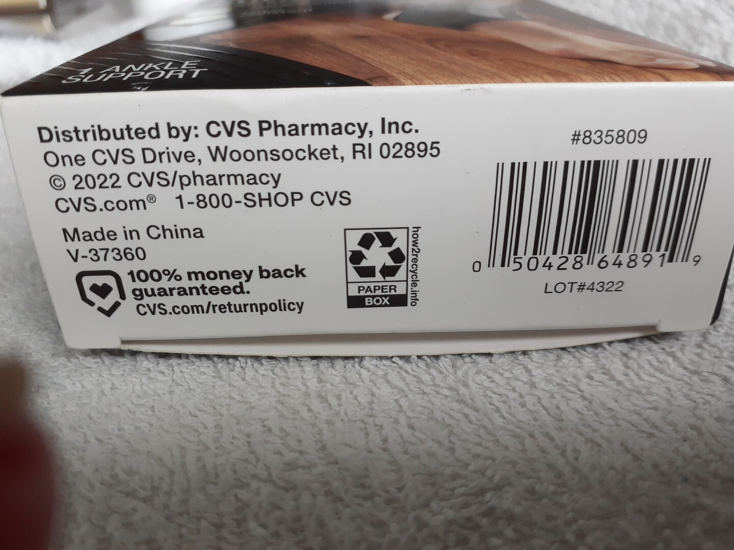 CVS Health Moderate Support Ankle Quick Strap Support One Size