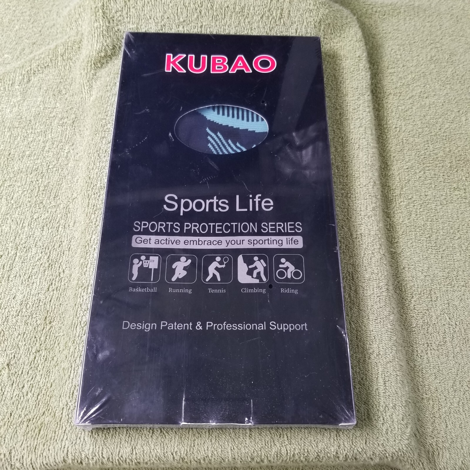 Kubao Sports Life New Knee Compression Sleeve Pain Relief Light Blue Size Medium