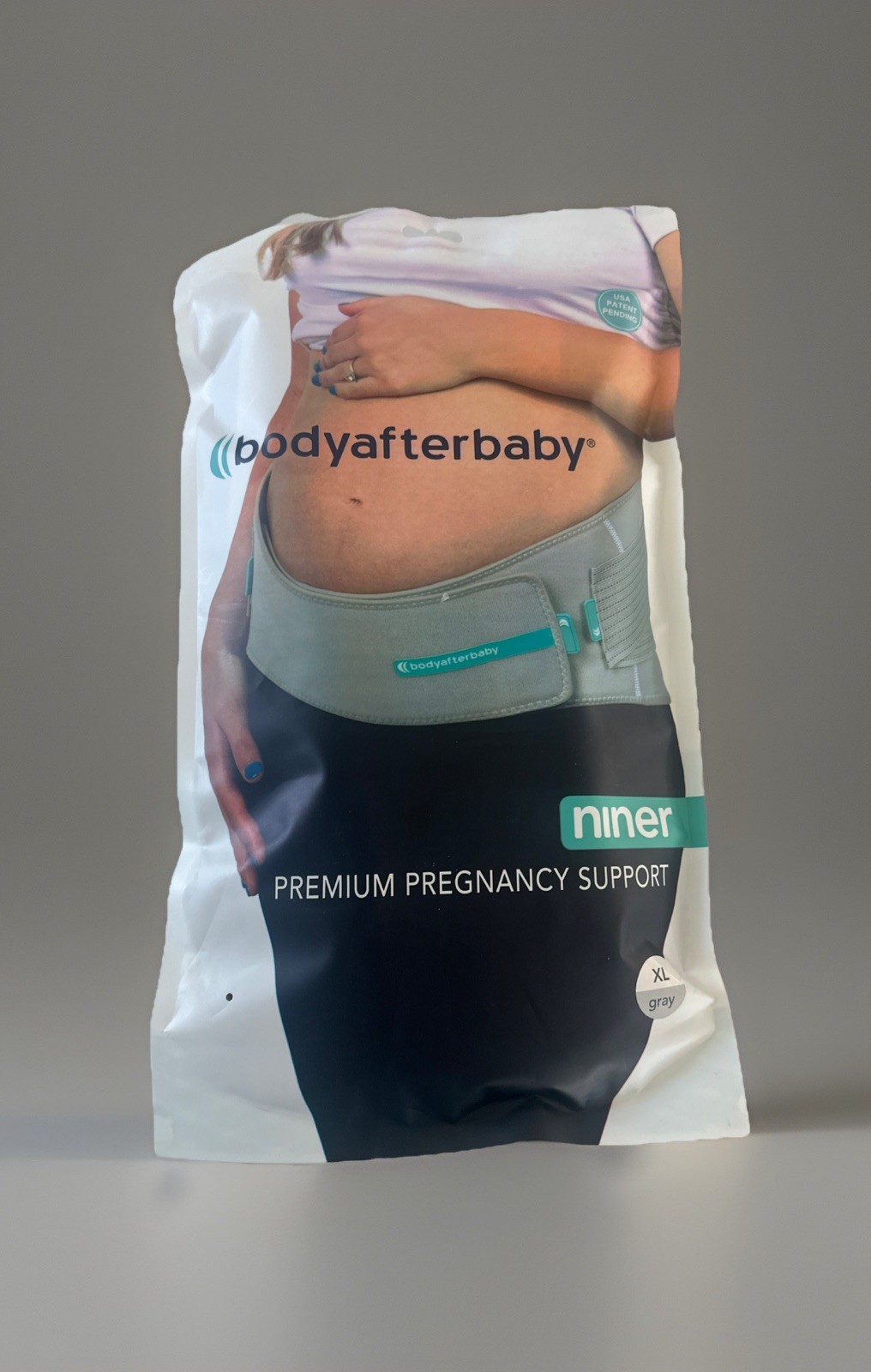 Body After Baby niner Pregnancy Support Belt Maternity Belly Band XL Gray