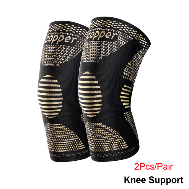 Men Women Copper Knee Brace Sleeve Compression Sports Knee Pain Relief Protector