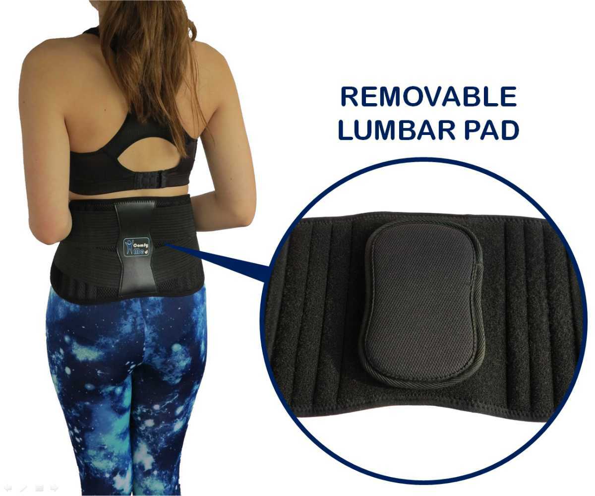 ComfyMed® Premium Quality Back Brace CM-102M with Removable Lumbar Pad