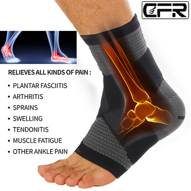 Ankle Brace Support Compression Sleeve Plantar Fasciitis Foot Wrap Pain Relief