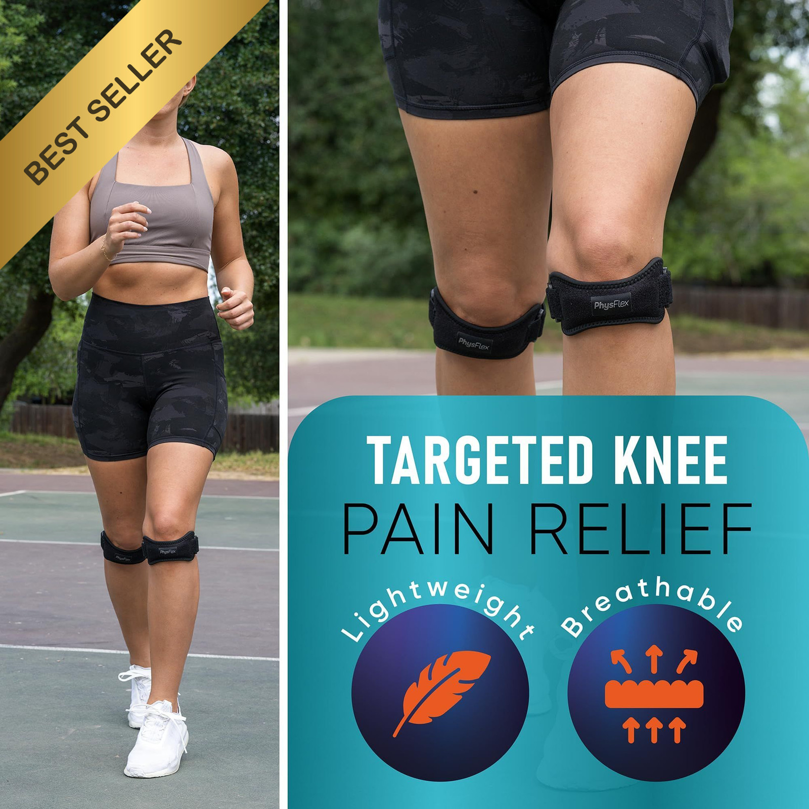 2 Pack Patellar Tendon Support Strap Knee Brace for Active Pain Relief Workouts