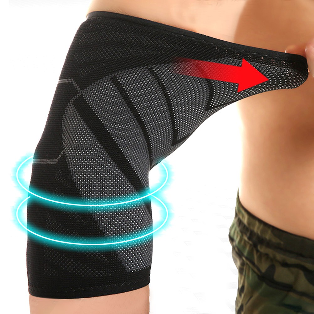 Unisex Nylon Knitting Elbow Guard Support Forcing Breathable Elastic Fitness CHU