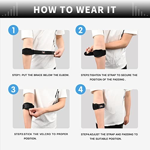 Elbow Brace for Tendonitis and Tennis Elbow for Women Men, 2 Pack Golfers Elb…