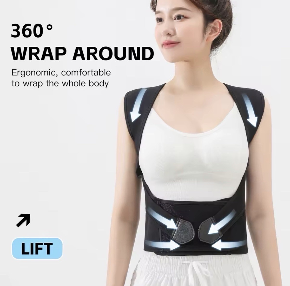 Posture Corrector Back Support Adjustable Brace Pain Relief Invisible