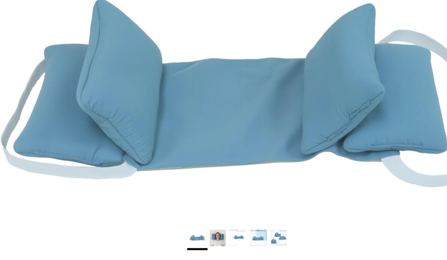 Anti -Rollover Headrest with Straps, Neck Stabilizer Pillow, 4-Point Support