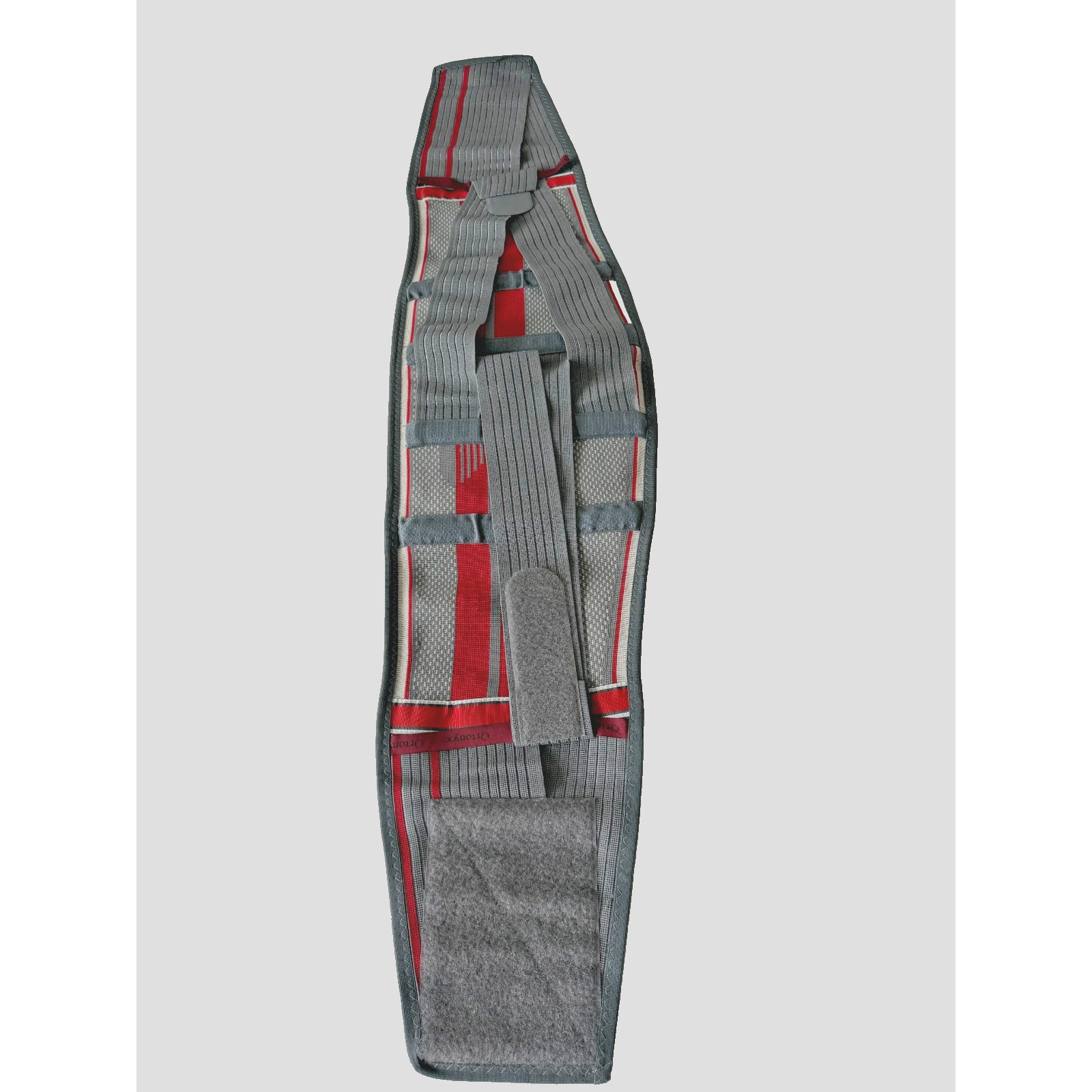 ORTONYX Gray/Red Ergonomic Design Lumbar Support Belt KB 724 Sz. L-XXL