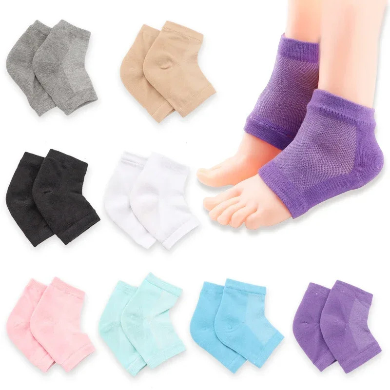 Silicone Feet Pads for Heel Moisturizing Socks Open Toe Socks Cracked Foot Toele