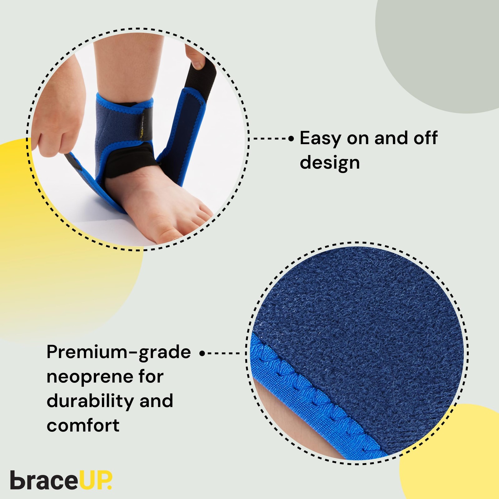 Kids Ankle Brace – Youth Sports Support for Boys & Girls Adjustable Foot Stab…