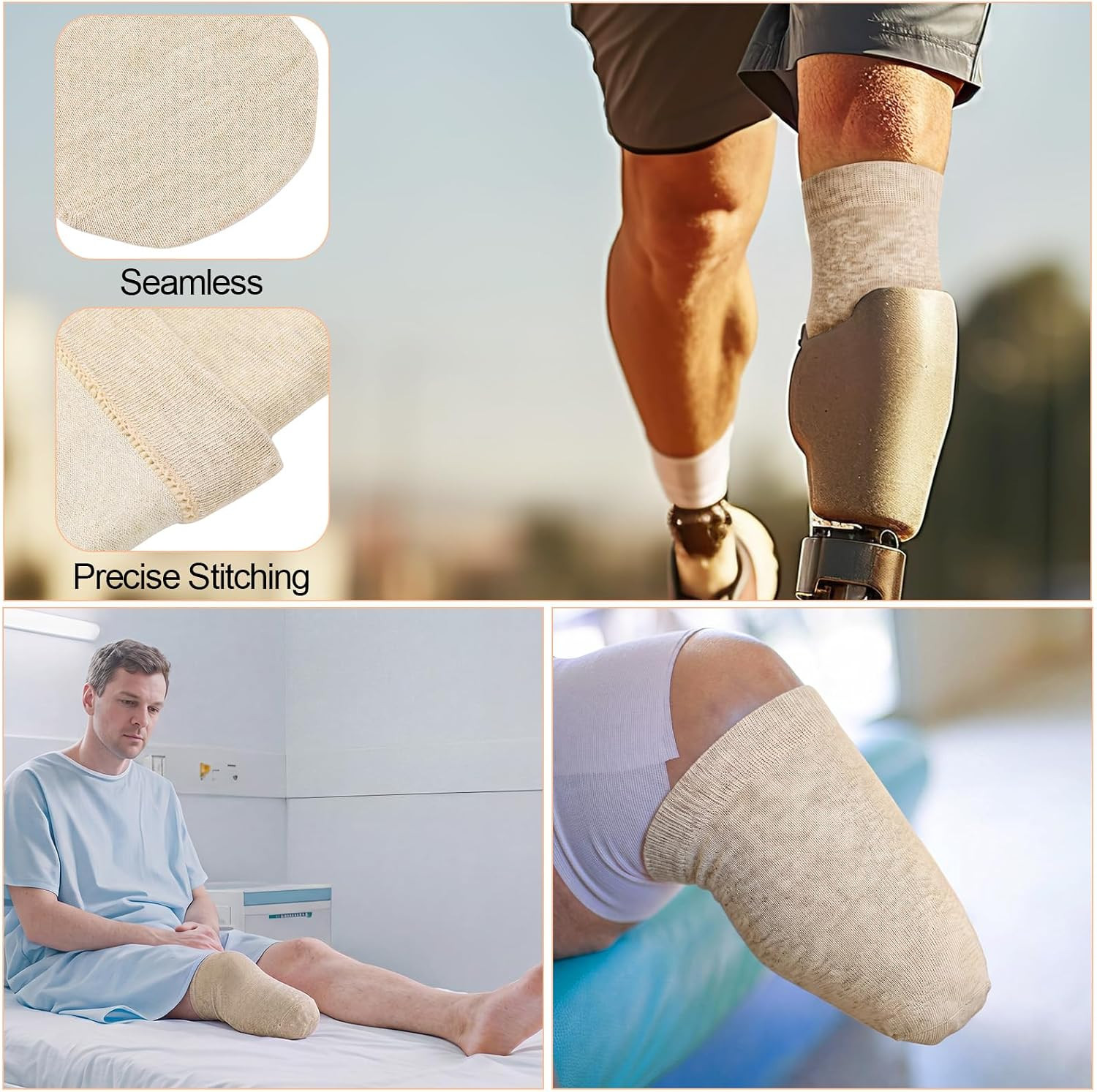 10 Pcs Prosthetic Stump Shrinkers Amputee Socks Stump Shrinker Prosthetic Limb S