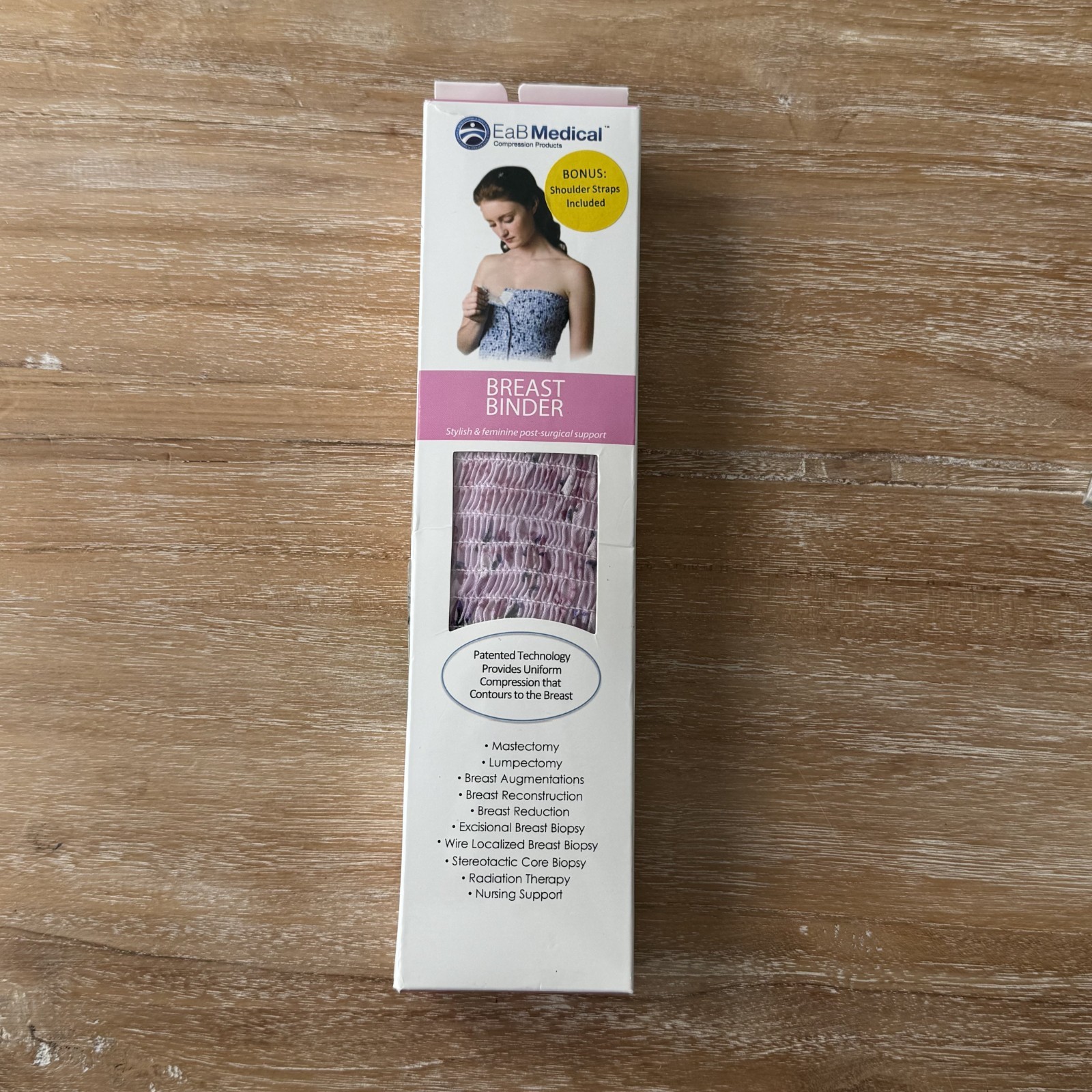 Expand-A-Band EAB Medical Lined Breast Binder Size M Floral Lavender 34-36″ NEW