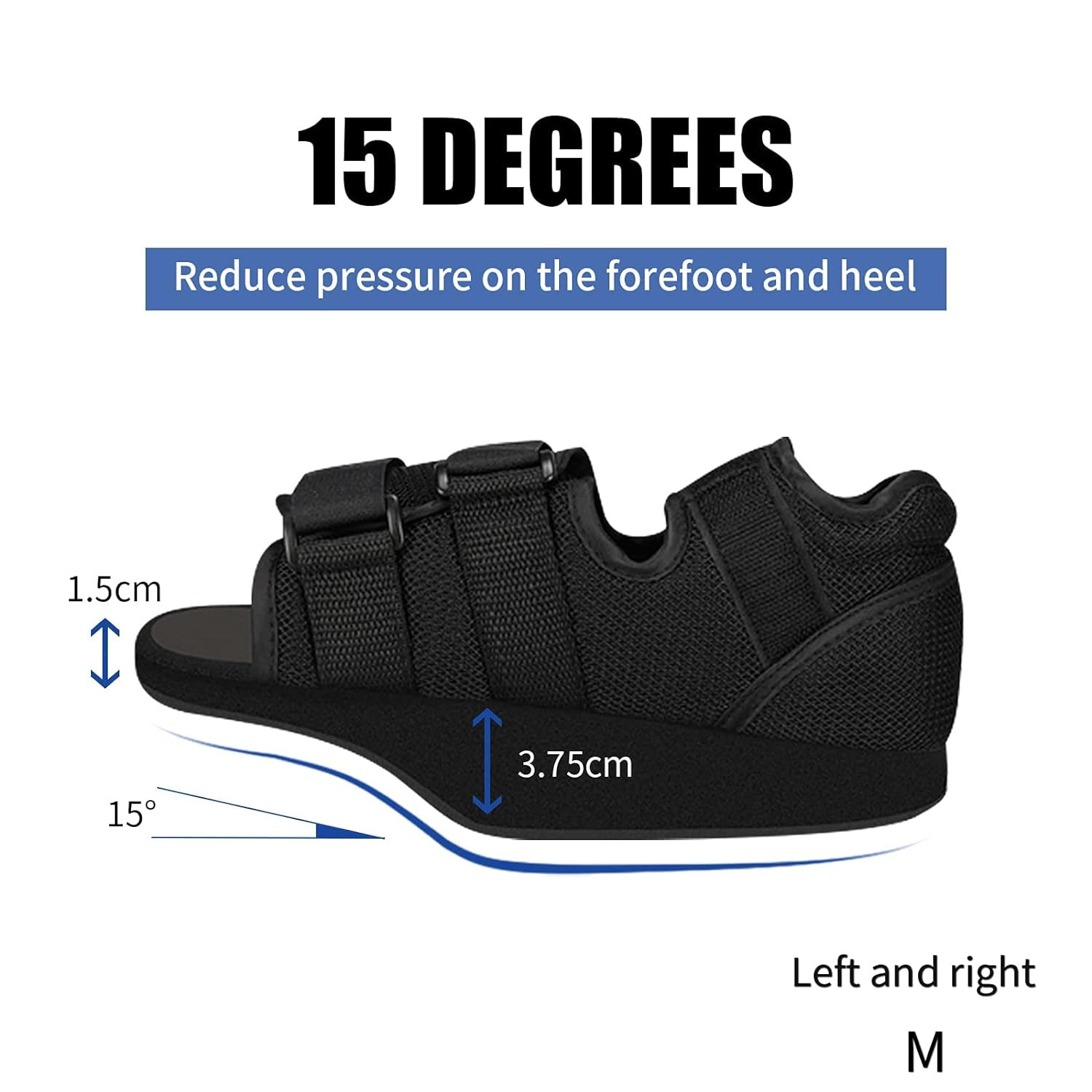 GHORTHOUD Offloading Post Op Shoe Forefoot Foot Shoes for Broken Toe Large