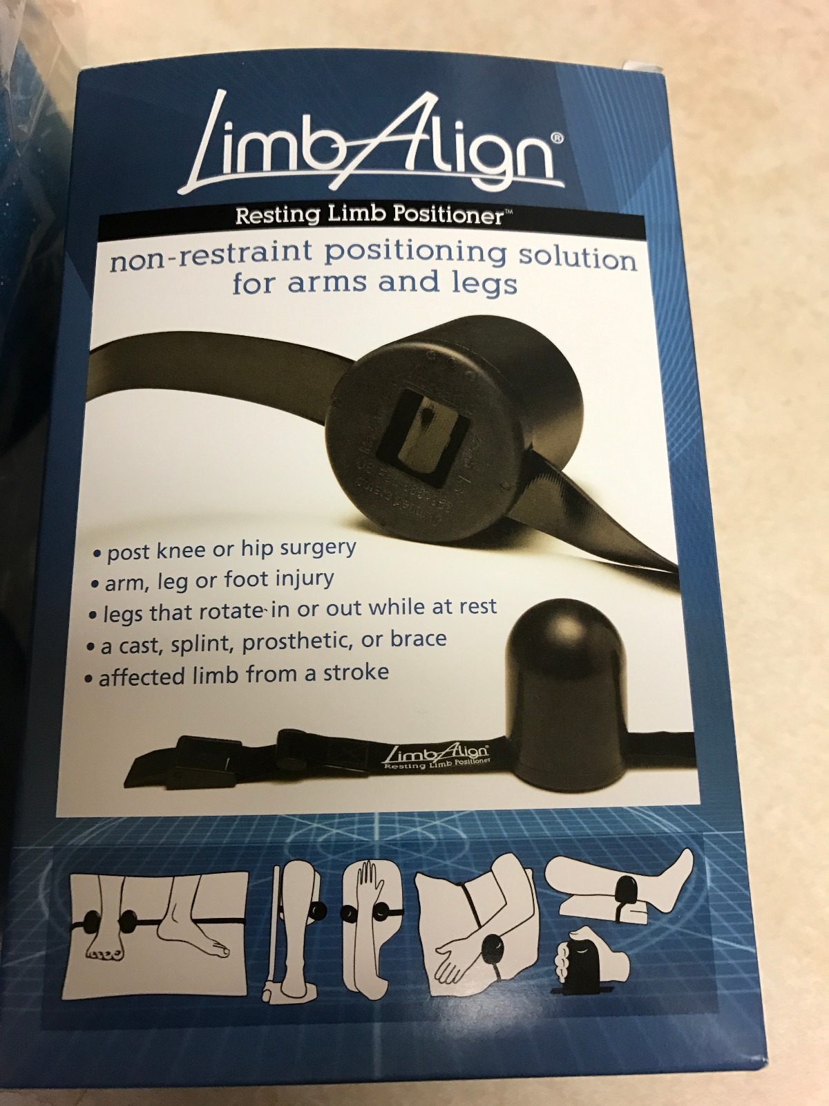 Limb Align resting limb positioner + sleeve refill pack (NEW)