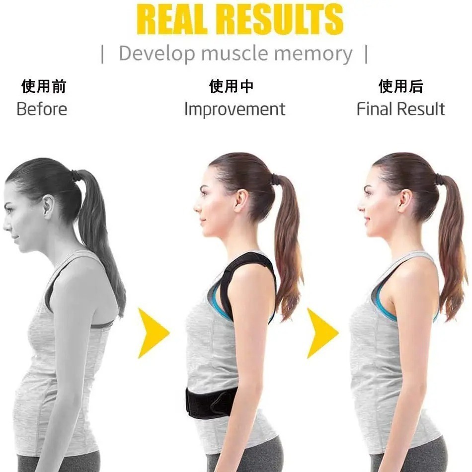 Standing and sitting posture support belt Sturdy posture back belt, enhancing