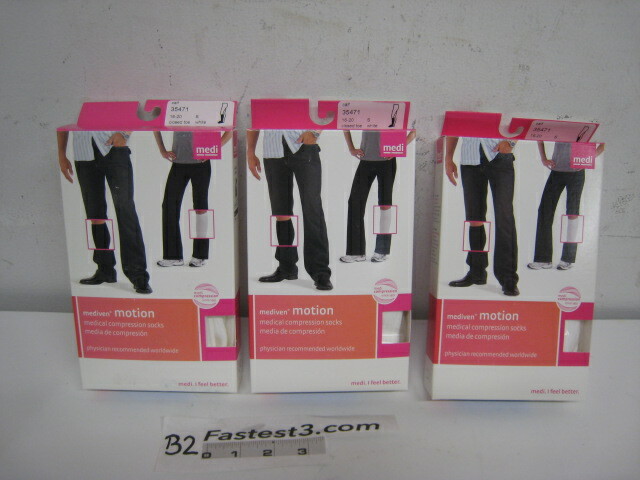 MEDIVEN CALF CLOSED TOE 35471 S 16-20 WHITE PACK OF 3