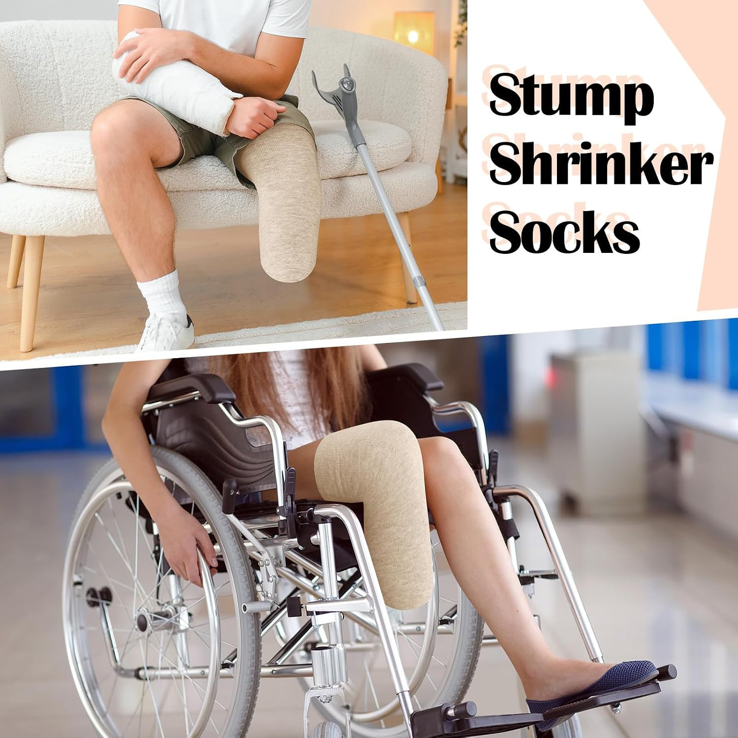 10 Pcs Prosthetic Stump Shrinkers Amputee Socks Stump Shrinker Prosthetic Limb S