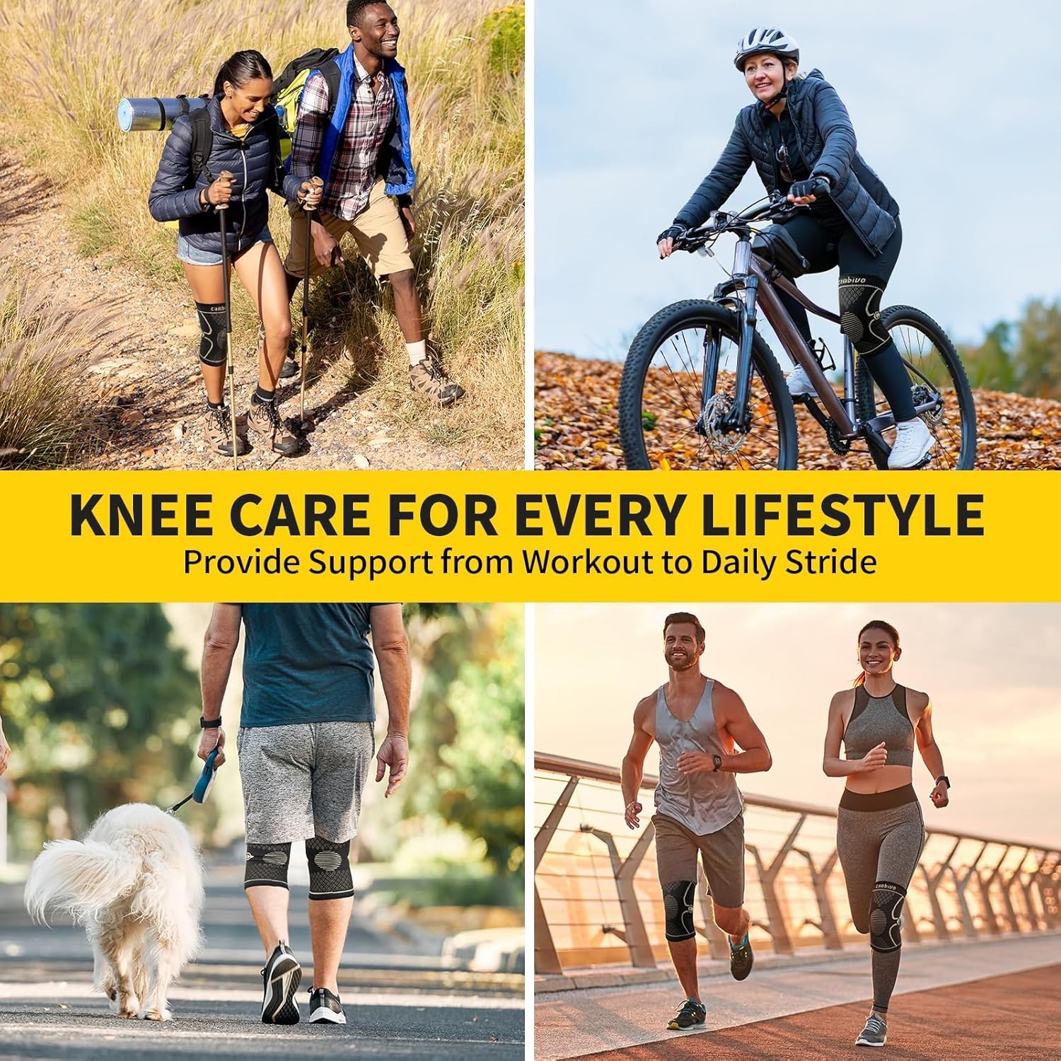 2 Pack Copper Knee Braces for Knee Pain, Knee Compression Sleeve for Men and …
