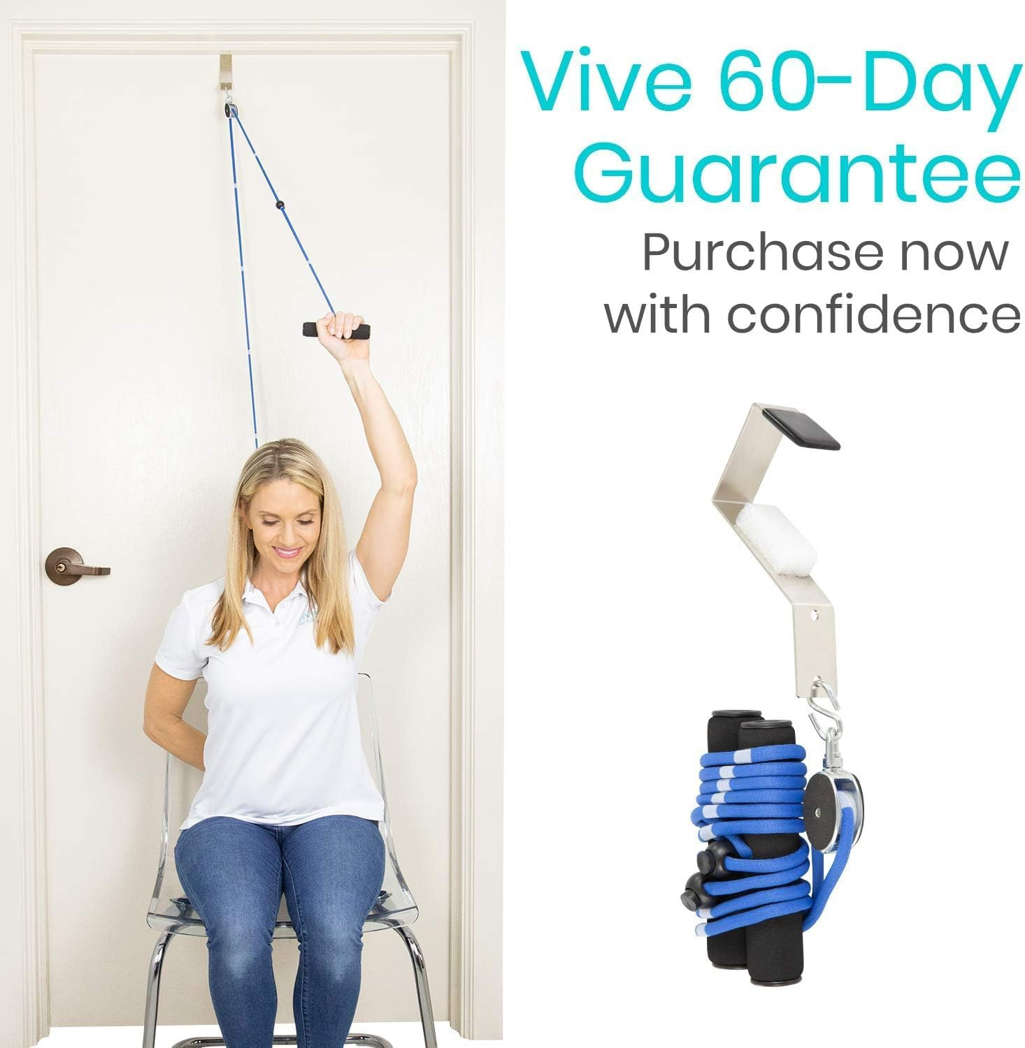 Shoulder Pulley for Physical Therapy – Rotator Cuff Pain Pulley System – over…