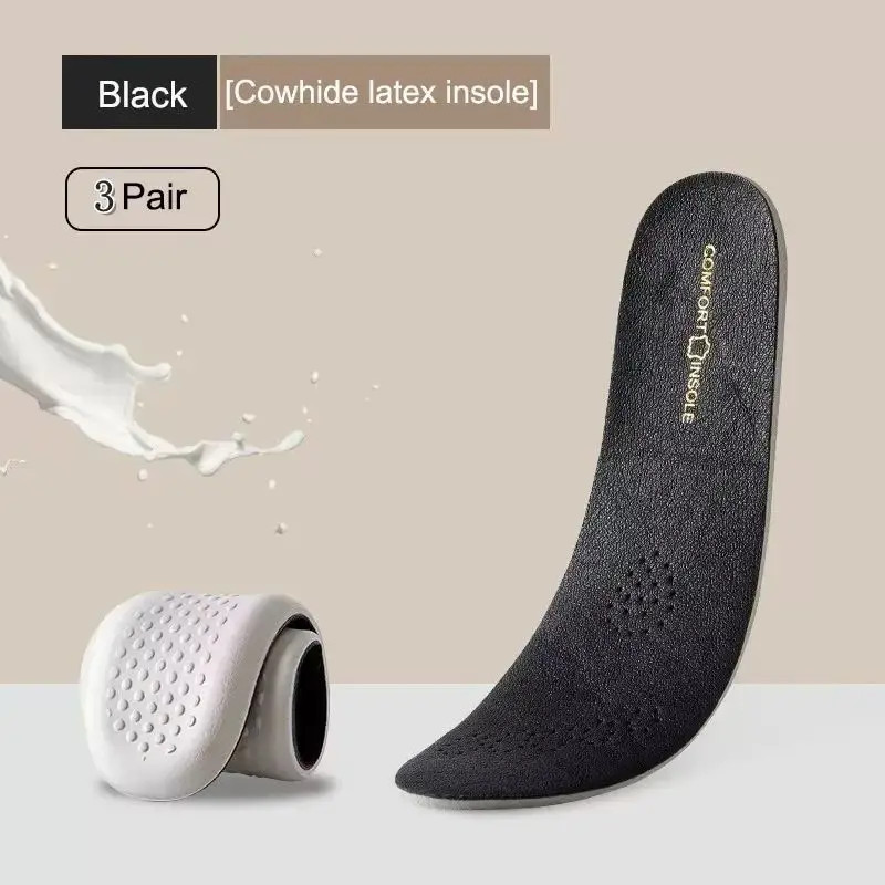 Leather Latex Sports Insole Cowhide Insoles for Shoes Arch Support Shoe Pads Sho