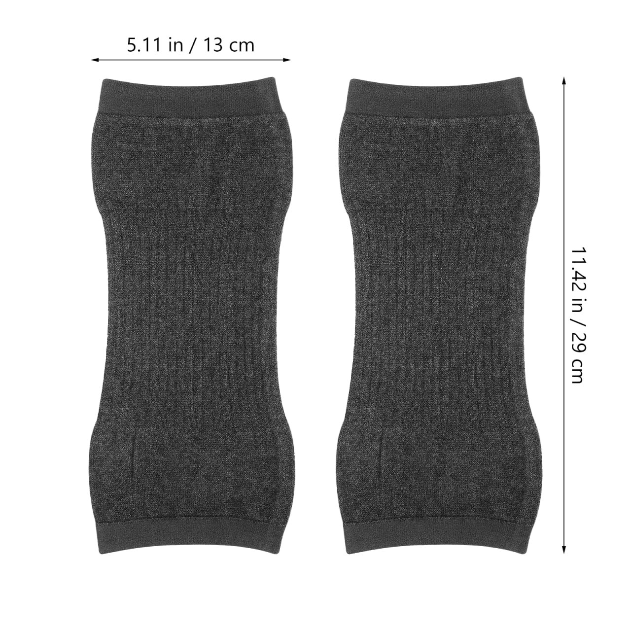 Wool Brace Pad Warm Cashmere Kneepad Thermal Leg Sleeve NonSlip Dark Grey
