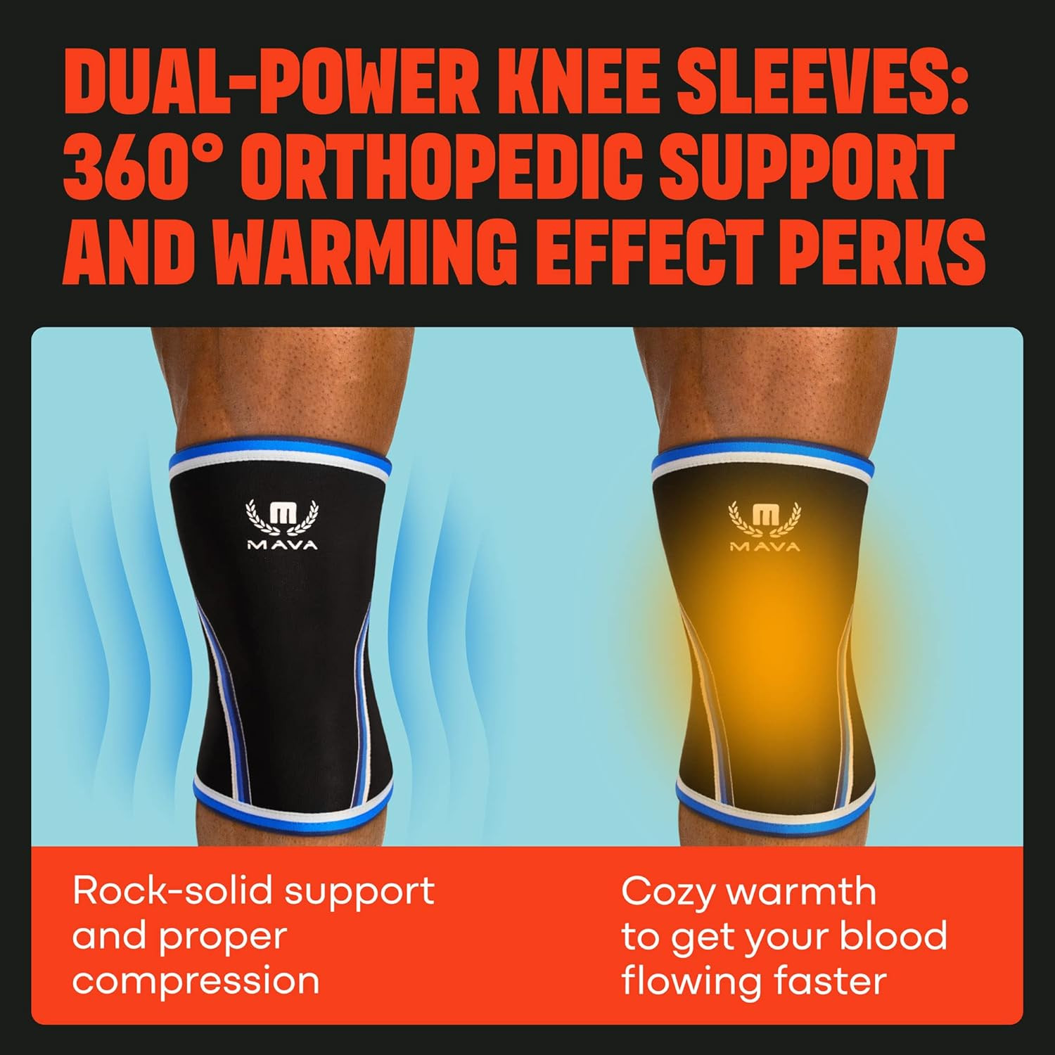 Knee Sleeves Weightlifting Men & Women, 7Mm Neoprene Knee Sleeves for Women and