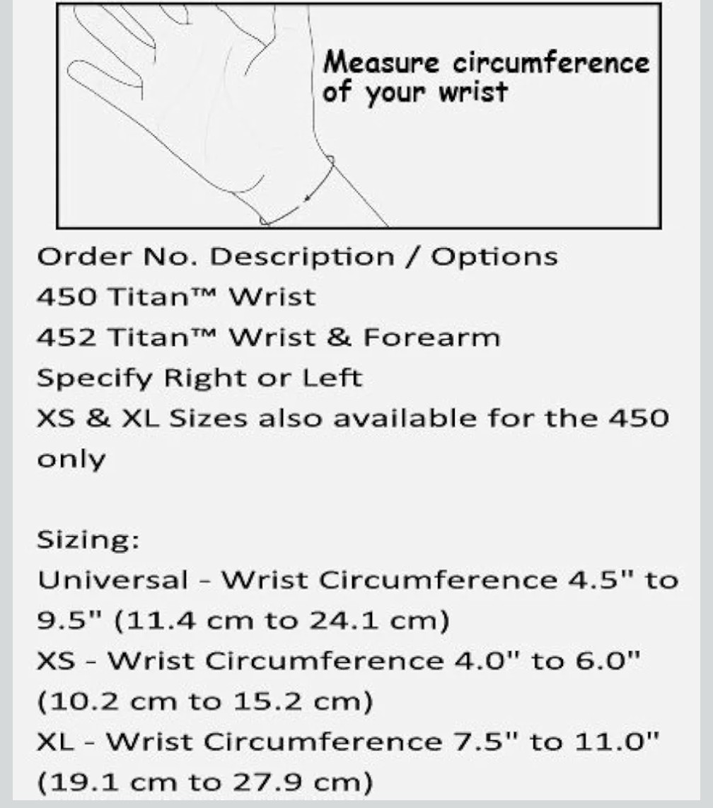 Hely & Weber Titan Left Wrist Lacing Orthosis Wrist Brace REGULAR 450-LT Black