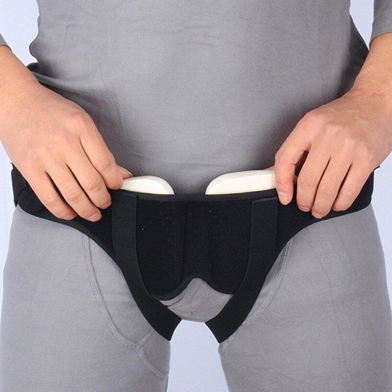 INGUINAL HERNIA TRUSS BELT FOR MEN SINGLE / DOUBLE GROIN SUPPORT HERNIAYN 1PC