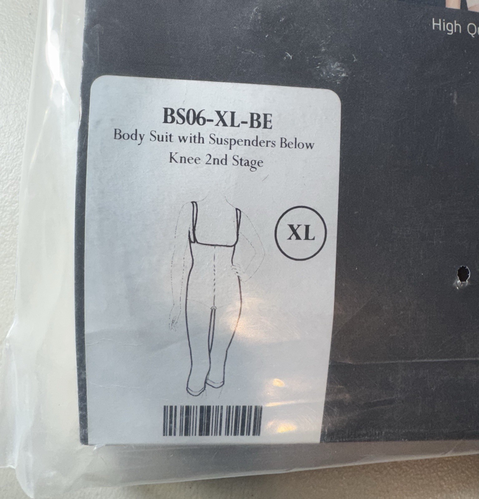 ISAVELA XL COMPREXXWEAR BS06-XL-BE Body Suit Suspenders Below Knee 2nd Stage