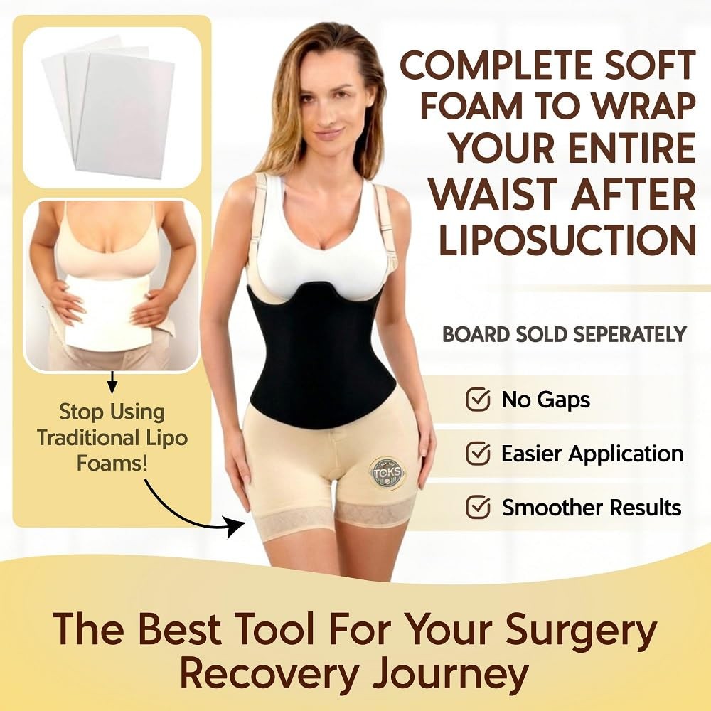 Talk the Toks S2300 360 Lipo Foam Wrap Around Tummy Tuck Binder – Large