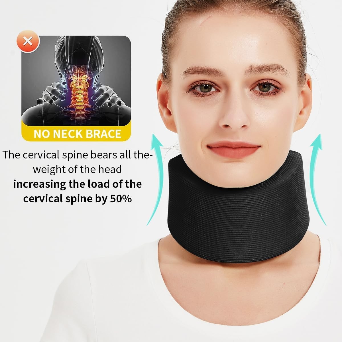 Adjustable Neck Brace Support Wrap Soft Foam Cervical Collar Neck Pain Relief