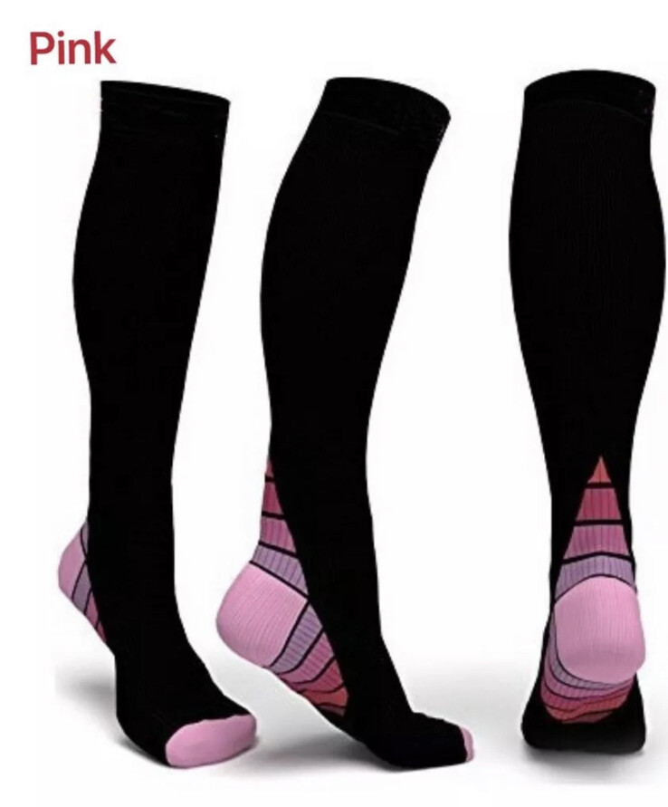 4 Pairs Compression Socks for Men & Women Unisex 20-30 mmHg S/M L/XL