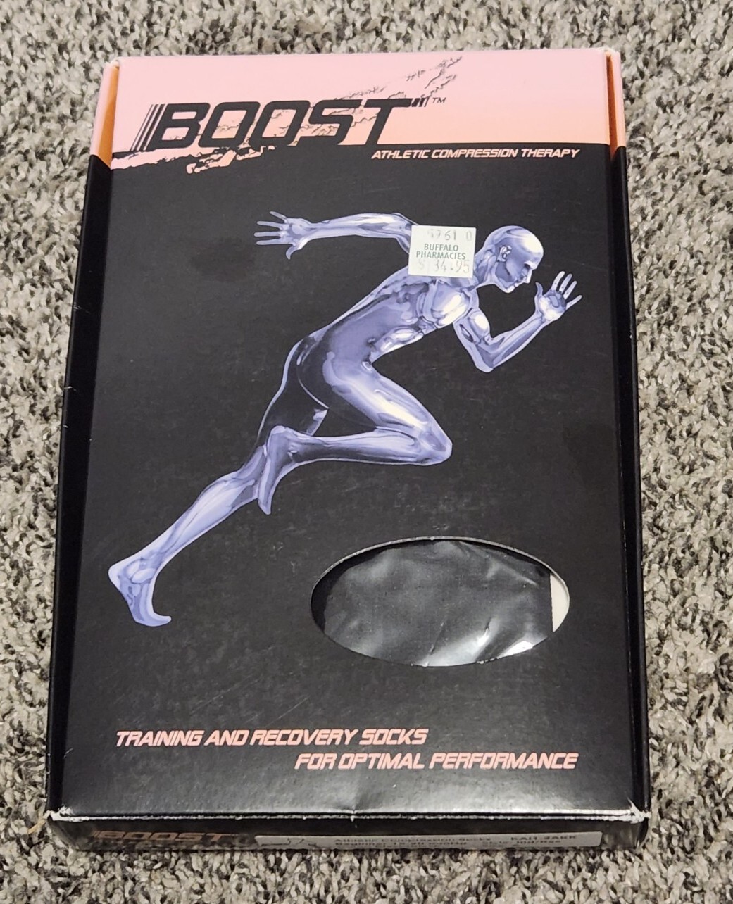 Boost Athletic Compression Socks Women (15-20) Black Size A
